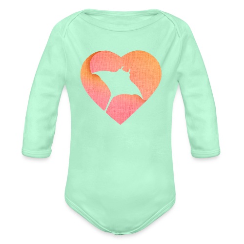 Stingray Heart - Organic Long Sleeve Baby Bodysuit