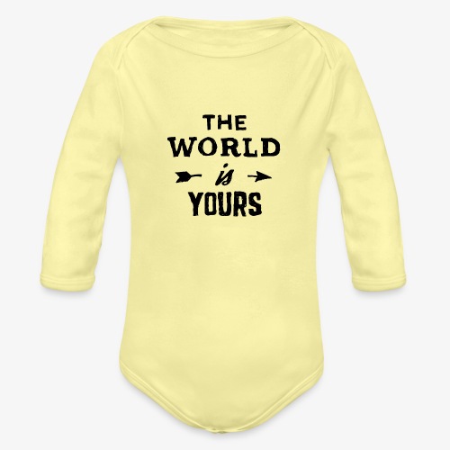 the world - Organic Long Sleeve Baby Bodysuit