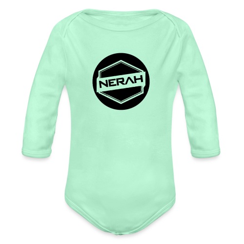 Black Nerah Logo - Organic Long Sleeve Baby Bodysuit