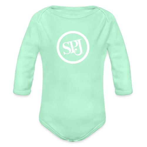 SPJ White Logo - Organic Long Sleeve Baby Bodysuit