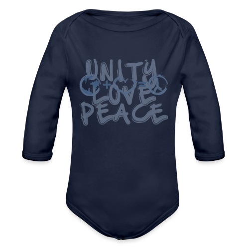 Unity Love Peace - Organic Long Sleeve Baby Bodysuit