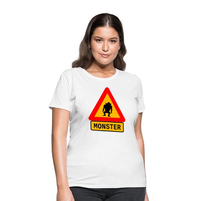 road sign monster text