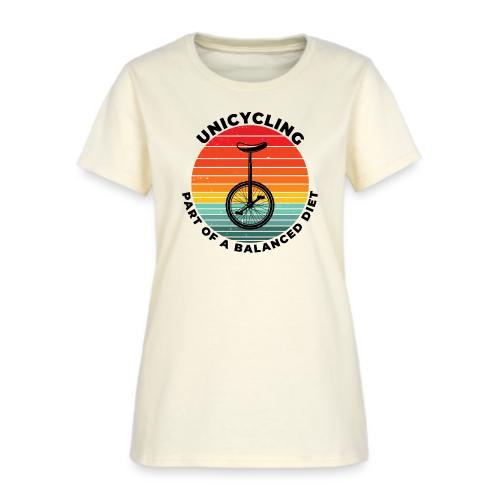 Unicycling Part of A Balanced Diet - Women's T-Shirt