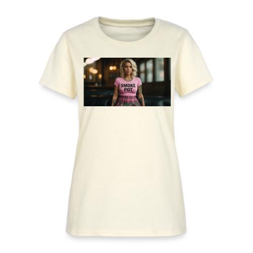 **Smoke Pot Pink Rebel Tee** - Women's T-Shirt