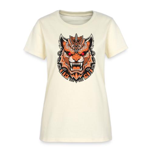 Tribal Demon Wolf Mask - Women's T-Shirt