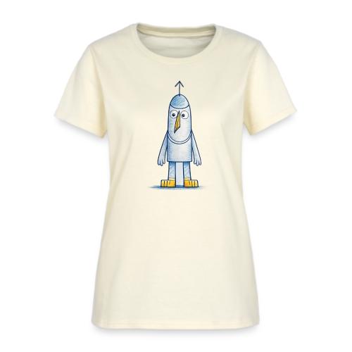 Funny Doodle Bird Character - Women's T-Shirt