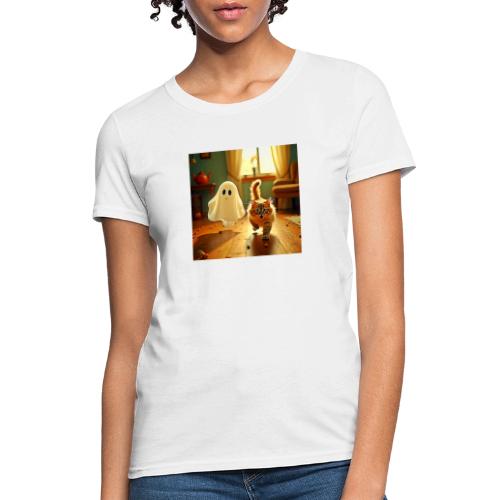 Funny Kitten Spooky Friend - Women's T-Shirt