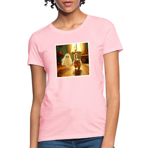 Funny Kitten Spooky Friend - Women's T-Shirt