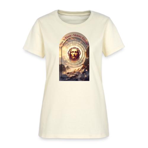 Easter He Is Risen Sacred Face T Shirt, wife Gift - Women's T-Shirt