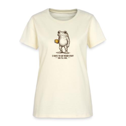 Weird Stuff Frog Coffee Humor - Women's T-Shirt