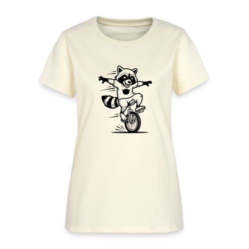 Unicycle Fox Cartoon - Women's T-Shirt
