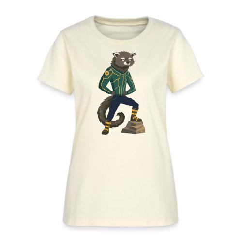 Raccoon Ranger in Neon Armor - Women's T-Shirt
