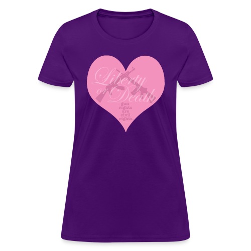 Liberty or Death Pink Hear png - Women's T-Shirt