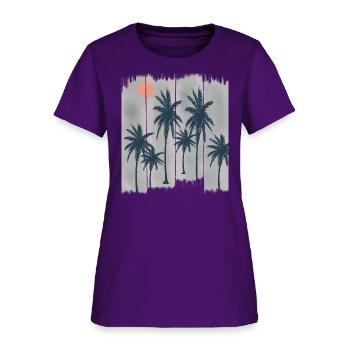 Wild Palm Trees - Women's T-Shirt - purple - Front