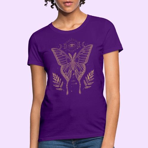 Third Eye Butterfly - Moon Cycle Design - Women's T-Shirt
