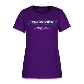 protect trans kids - Women's T-Shirt - purple - Front