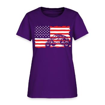 Artsy USA flag RZR graphics design - Women's T-Shirt - purple - Front