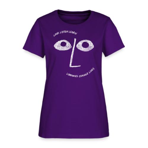Vintage ALA: Libraries Change Lives Face - Women's T-Shirt