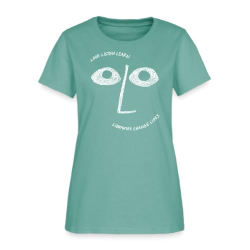 Vintage ALA: Libraries Change Lives Face - Women's T-Shirt