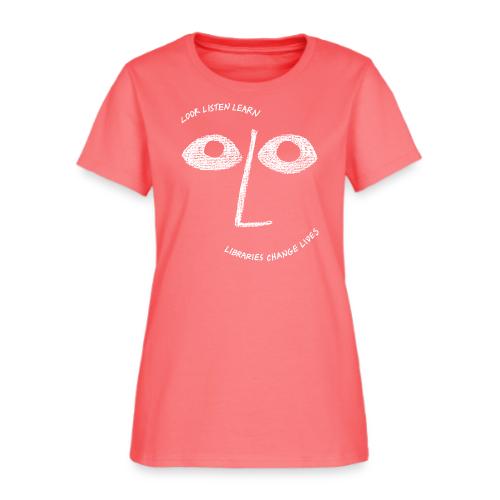 Vintage ALA: Libraries Change Lives Face - Women's T-Shirt