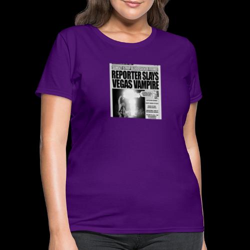 Kolchak The Night Stalker Vegas Vampire Newspaper - Women's T-Shirt