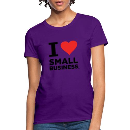 I Heart Small Business (Black & Red) - Women's T-Shirt
