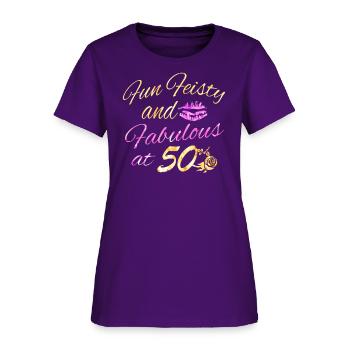 50th birthday designs - Women's T-Shirt - purple - Front