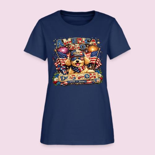America 250 Dog Mom Patriotic Goldendoodle Shirt - Women's T-Shirt