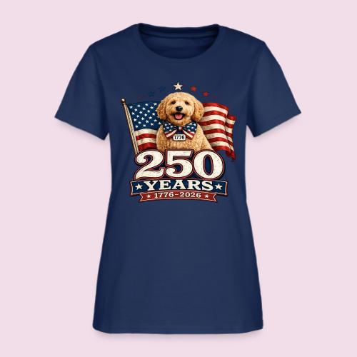 America 250 Dog Mom Goldendoodle - Women's T-Shirt