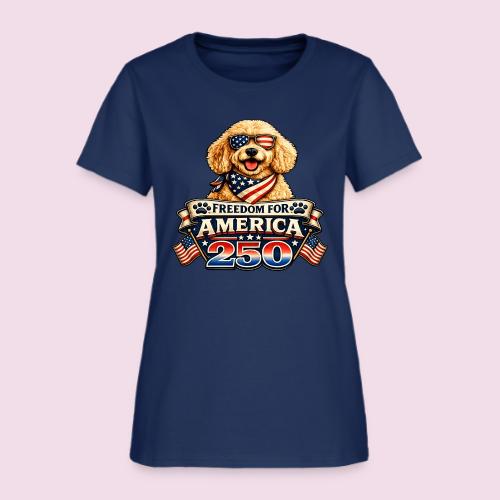 Freedom For America 250 Patriotic Goldendoodle - Women's T-Shirt