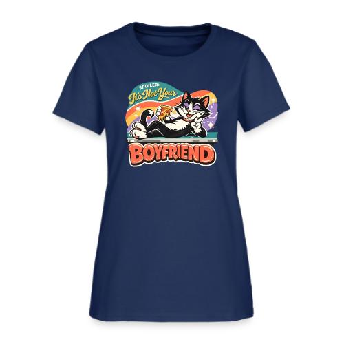 Sassy Cat Pride Pizza Retro Comic - Women's T-Shirt