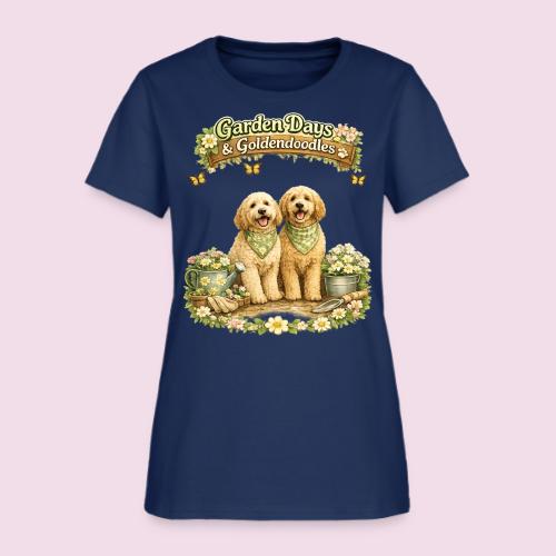 Garden Days & Goldendoodles Cozy Dog Lovers Design - Women's T-Shirt