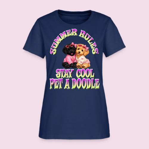 Summer Rules Stay Cool Pet A Doodle Cute Doodle - Women's T-Shirt