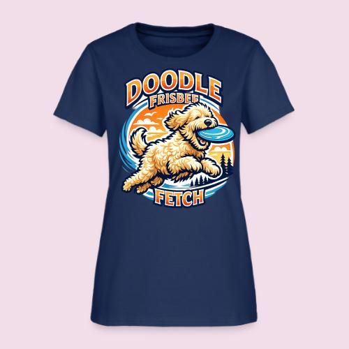 Doodle Frisbee Fetch | Goldendoodle Dog Lover - Women's T-Shirt