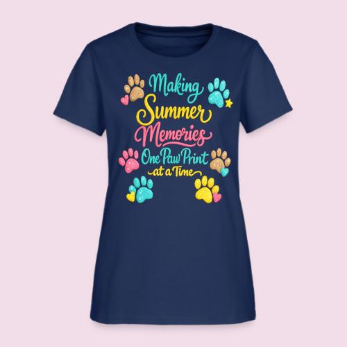 Making Summer Memories Faux Embroidery - Women's T-Shirt