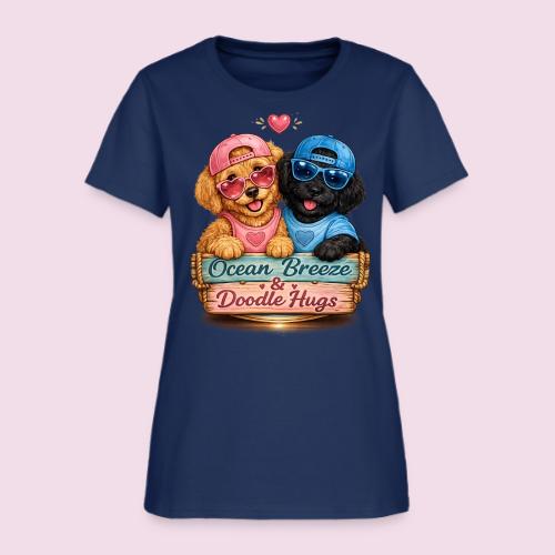 Ocean Breeze & Doodle Hugs - Women's T-Shirt