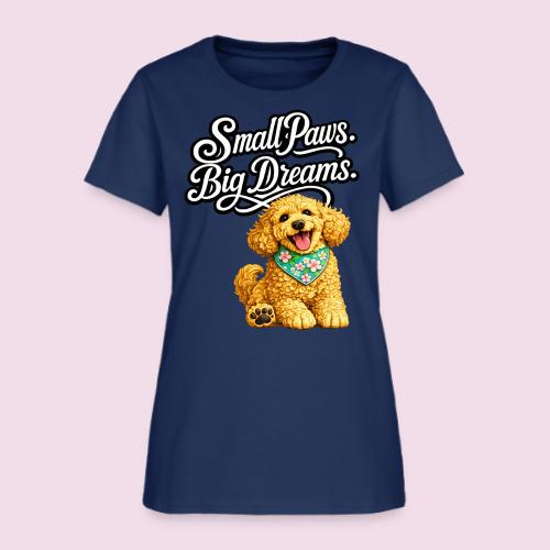 Small Paws Big Dreams Goldendoodle Puppy - Women's T-Shirt