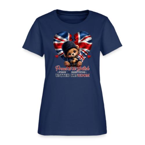 Proud to Be British Teddy Bear UK Patriot Gift - Women's T-Shirt