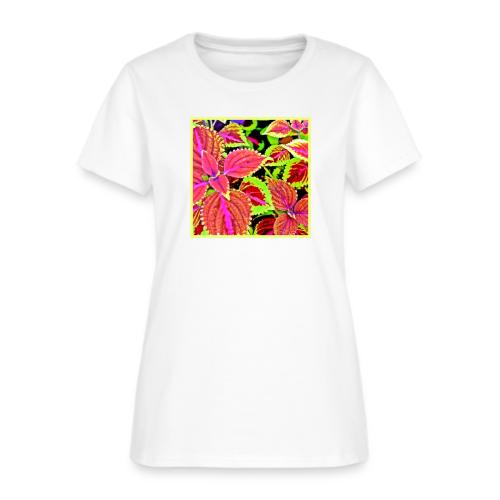 Vibrant RadiantLeaf Dreams Pattern - Women's T-Shirt