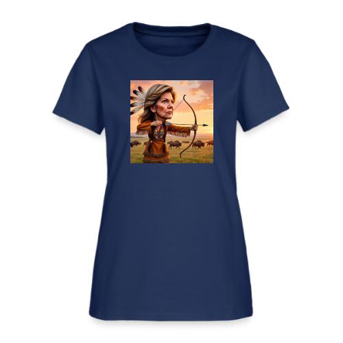 Elizabeth Warren hunting buffalo - Women's T-Shirt