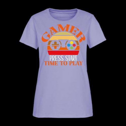 Gamer: Press Start, Time to Play! - Women's T-Shirt