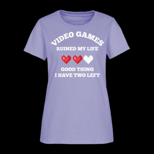 Video Games Ruined My Life (2 Hearts Left) - Women's T-Shirt