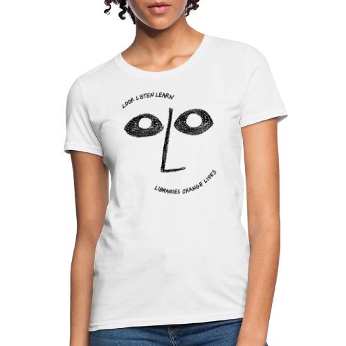 Vintage ALA: Libraries Change Lives Face - Women's T-Shirt