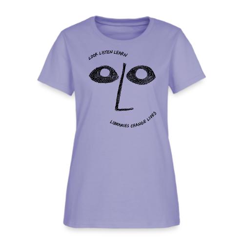 Vintage ALA: Libraries Change Lives Face - Women's T-Shirt