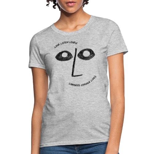 Vintage ALA: Libraries Change Lives Face - Women's T-Shirt