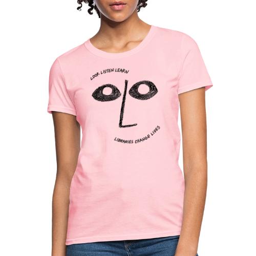 Vintage ALA: Libraries Change Lives Face - Women's T-Shirt