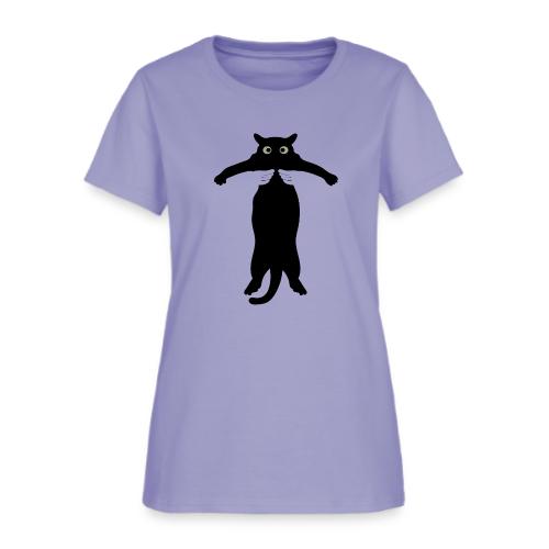 Funny Black Cat Lift - Women's T-Shirt