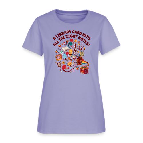A Library Card Hits All the Right Notes - Women's T-Shirt