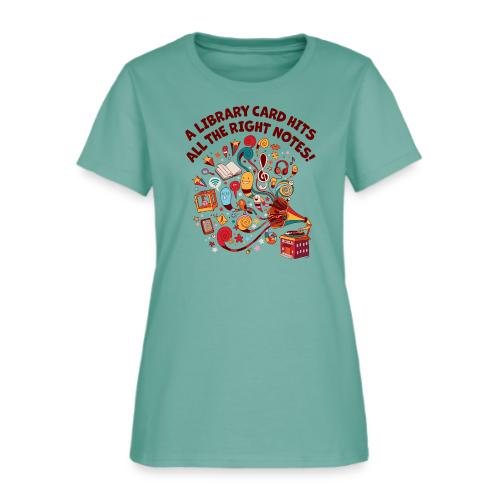 A Library Card Hits All the Right Notes - Women's T-Shirt
