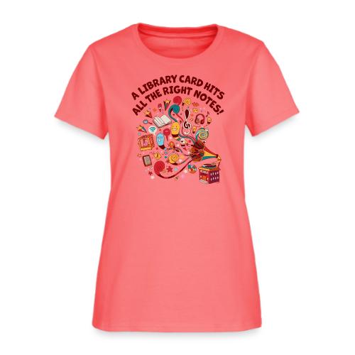 A Library Card Hits All the Right Notes - Women's T-Shirt
